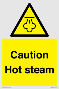 Caution Hot steam